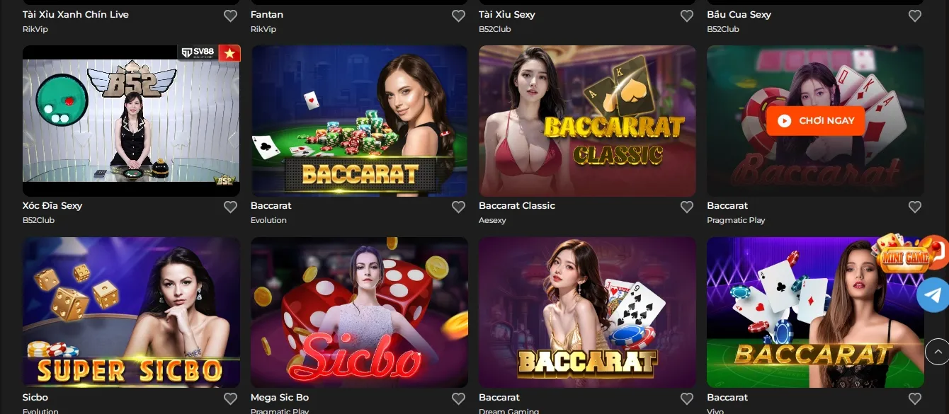 Cược Baccarat SV88 kiếm thưởng 