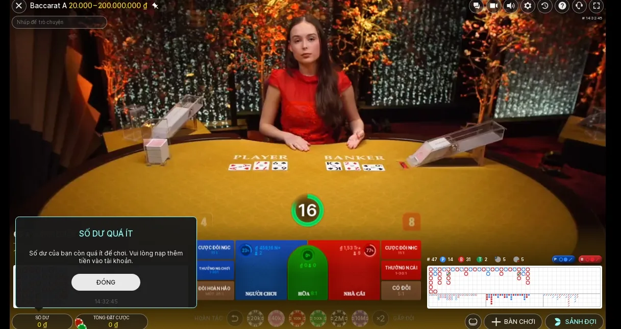 Đặt cược Baccarat 