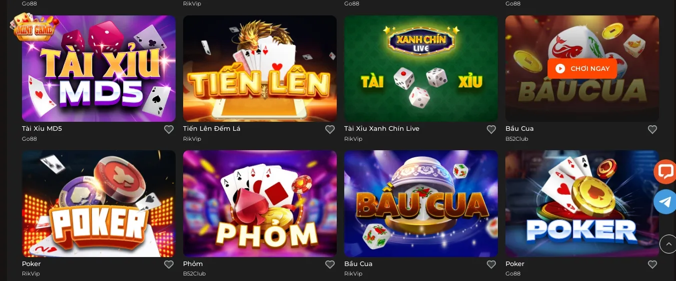 chơi nhanh game Bầu cua online