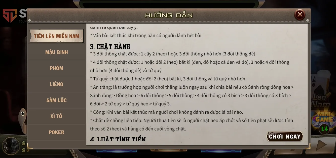 Người chơi Tiến lên miền nam tại app SV88 