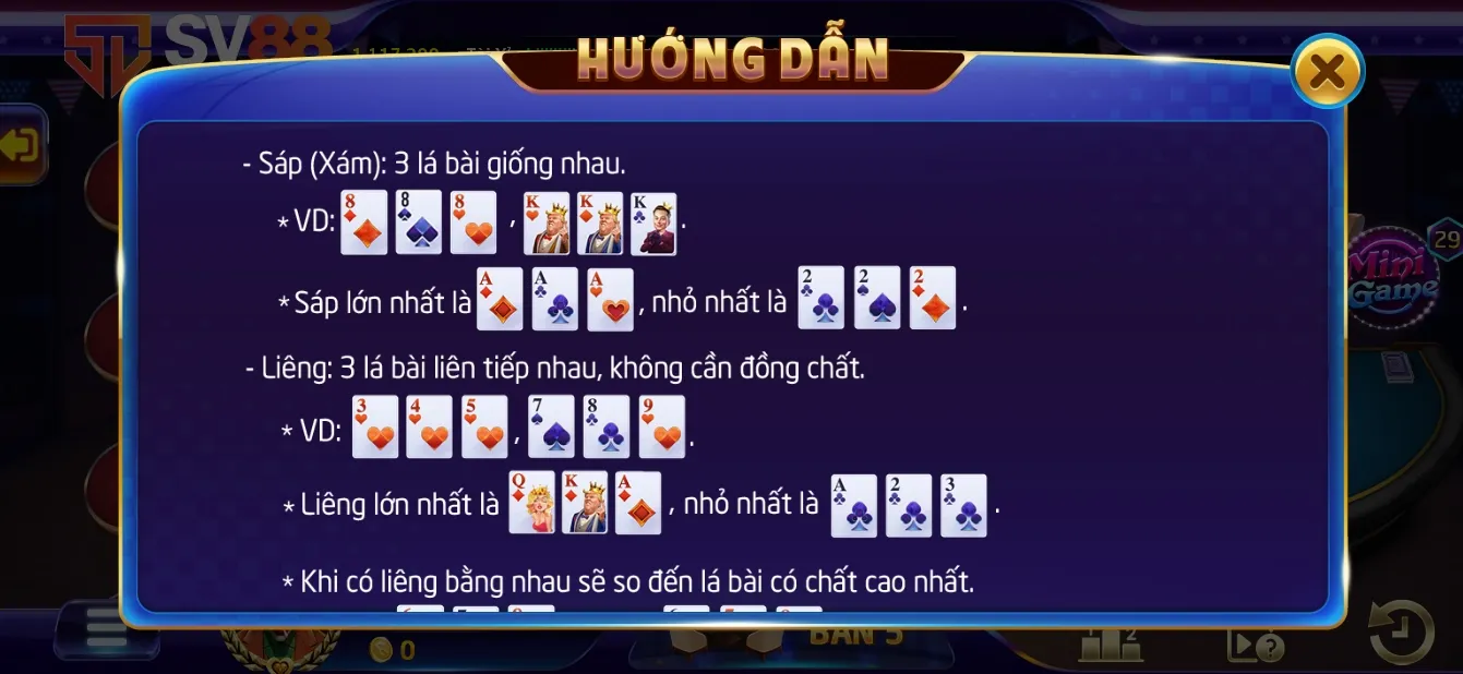 game bài Liêng đổi thưởng tại SV 88 