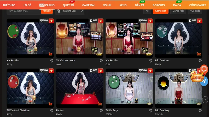 live casino Sảnh game casino WM