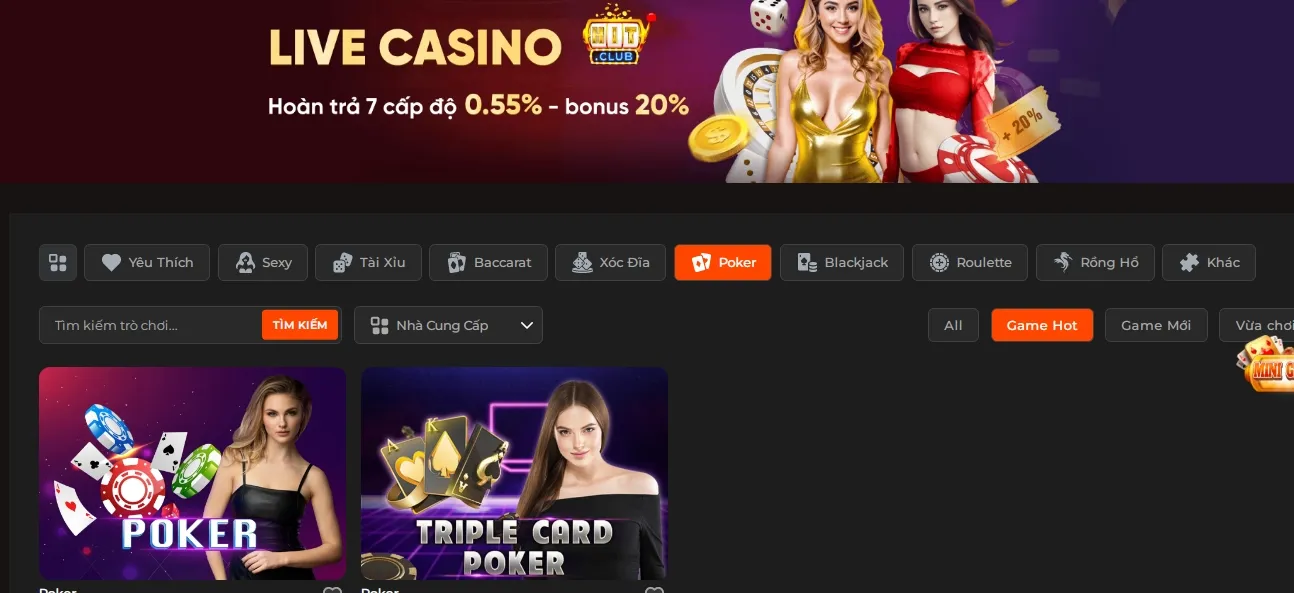 game cược poker tại casino SV 88