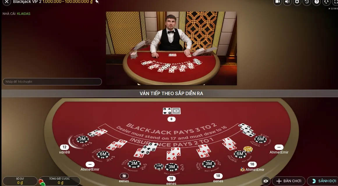 cách chơi game Blackjack