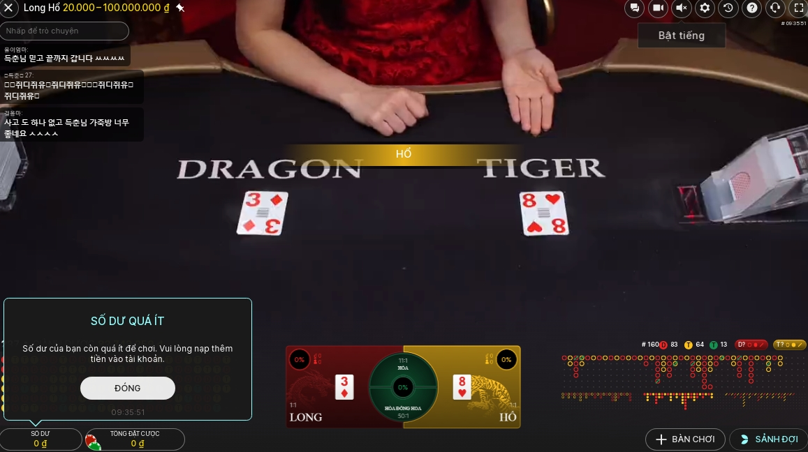 Luật lệ Rồng hổ livestream ở app SV88 