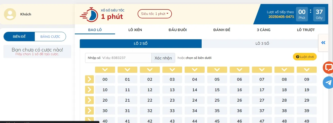 Các kiểu chơi lô đề siêu tốc hiện có