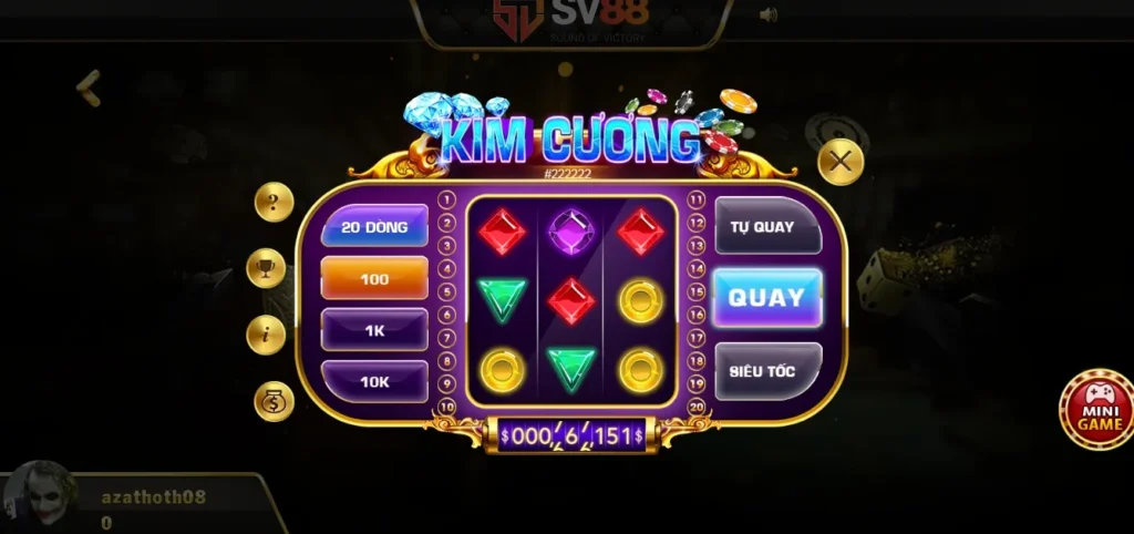 Tổng quan các thông tin về mini slot Kim cương