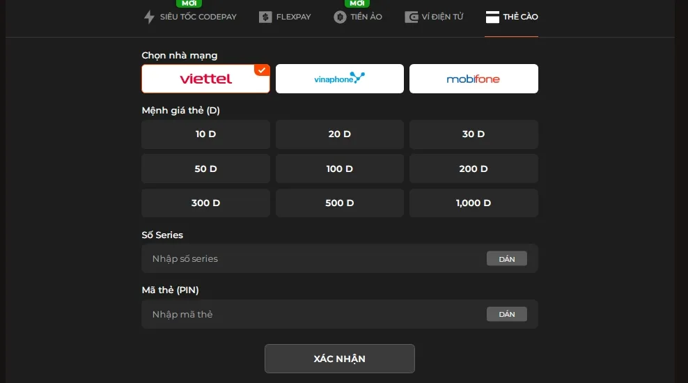 nạp tiền chơi game đá gà ở nhà cái SV88