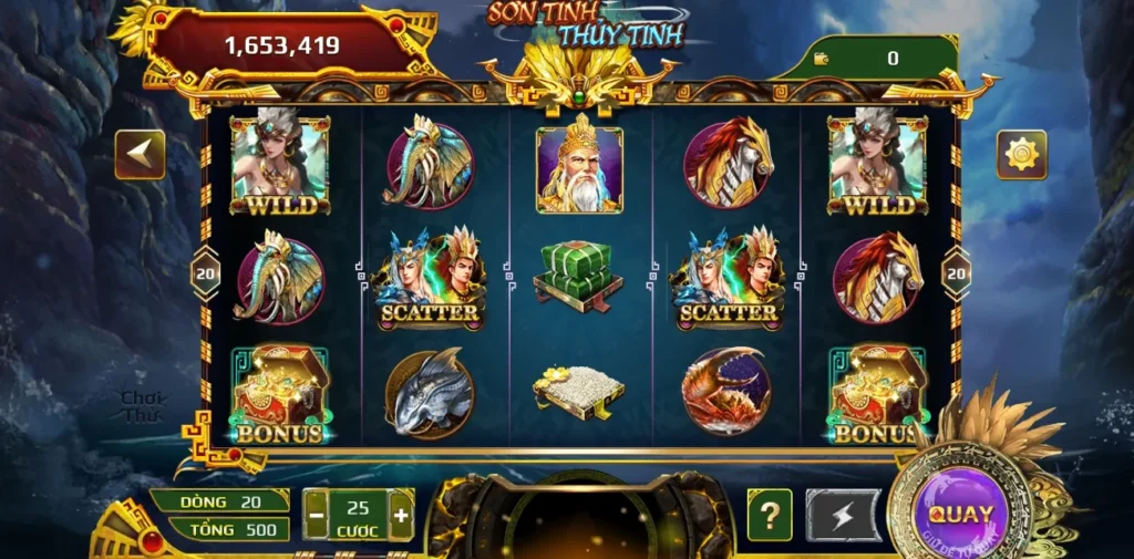 Trải nghiệm slot game Sơn tinh thủy tinh