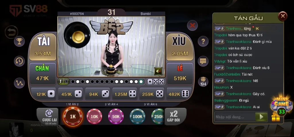 Hướng dẫn luật tài xỉu livestream