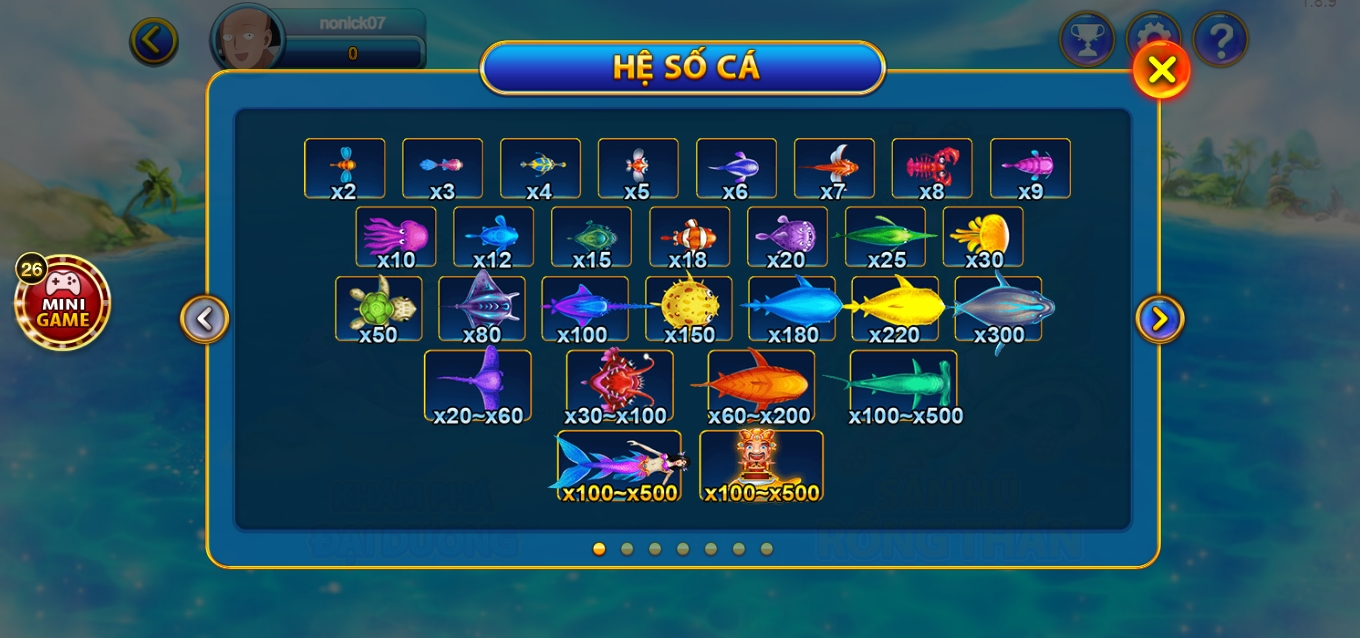 Quy trình tham gia chơi game bắn cá 