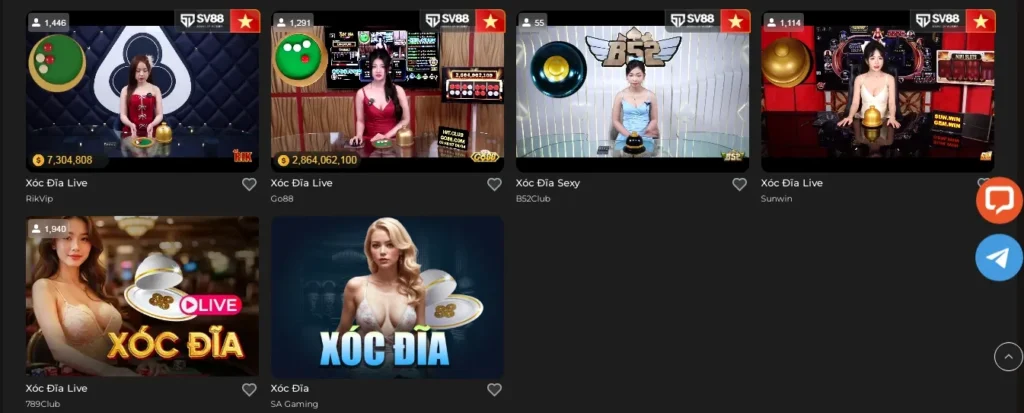 Giới thiệu tựa game Xóc đĩa livestream